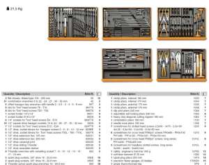 Insert scule pentru carucioare BE5924VG/L - 1