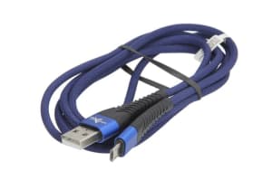EXTREME Nabíjací kábel micro-USB, modrý, 1,5m MMT O173 KAB000249