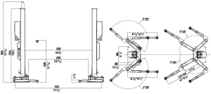 Two-post lift stationary lifting capacity 8000 kg - 1