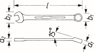 Cheie combinata 3/8inch 12pt / HEX 600NA-3/8 - 3
