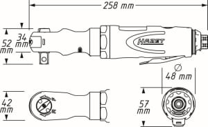 Kľúč uhlový západkový - 9