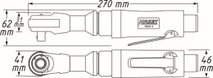 Kľúč uhlový západkový - 7