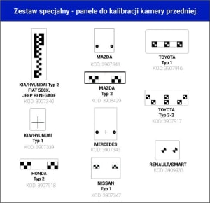Pribor za kalibriranje kamera i radara index TEX RCCS2/TABLICE