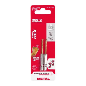 Burghiu, HSS-Co HEX, impact / rola / spirală, ø 2 mm, fonta / metal / otel / otel inoxidabil - 2 buc, 48894703 - 2