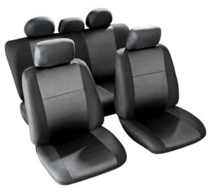 Potahy na sedadla Morillon, přední a zadní, černé, materiál: polyester