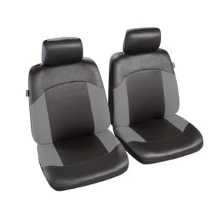 Potahy na přední sedadla Morzine, materiál: polyester, barva: černá/šedá