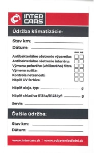 Kontrolné zoznamy, nálepky, štítky pre servis index STITOK KLIMATIZACIE