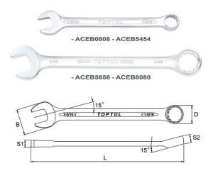 Cheie cheie combinata 12pt / HEX 11/16" - ACEB2222 - 2