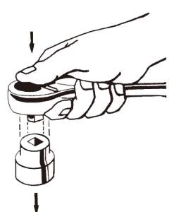 Clichet / Maner 1/4'' patrat lungime125mm 2100PQ - 2