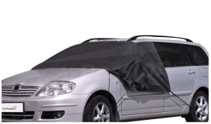 Zimní ochranná plachta na auto, DE LUX MEDIUM, k zakrytí předního a bočních skel
