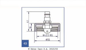 Niplu aerisire, recipient colectare aerisire sistem frânare index 03.9302-0746.2