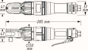 Kľúč uhlový západkový - 10