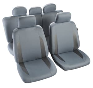 Potahy na sedadla Combloux, přední a zadní, šedé, materiál: polyester