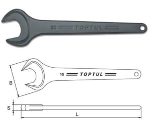 Klíč plochý, jednostranný 28 mm, délka 243 mm, AAAT2828