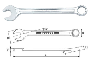Combination wrench 12mm 12-angle AAEQ1212 - 1