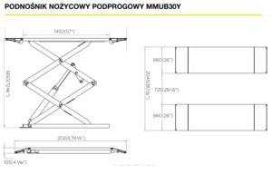 Elevatoare foarfeca capacitate ridicare 3000kg MMUB30Y - 1