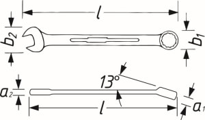 Cheie combinată cu clichet 17mm 12pt / HEX 606-17 - 4