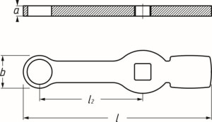 Cheie inelară 24mm 3/4inch 12pt / patrat 2872SZ-24 - 9