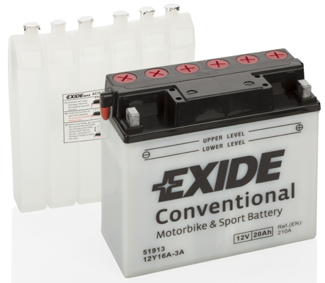 EXIDE startovací baterie  (12Y16A-3A, 12Y16A-3A, 4997, 61 21 2 346 800, 12Y16A-3A, 51814, 12Y16A-3A, 61212346800)
