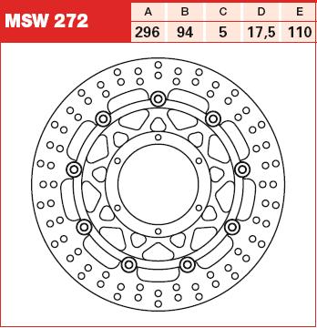 TRW ENGINE COMPONENT brzdový kotouč HONDA CBF 1000F, 600S, 1000, 600NA (ABS), 1000FA (ABS), 600SA (ABS), 1000A (ABS), 600N 04-16, CBR 300RA, 250RA (ABS), 250R 11-17, NSA 700 A DN-01 08-10 (B0080C3G2E)