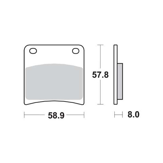 TRW MOTO sada brzdových destiček, kotoučová brzda SUZUKI GSX 600 F 88-93 (B0053APQUG, 2P239NS, 2P239SS, FDB151P, FDB151ST, MTFD078G1054)