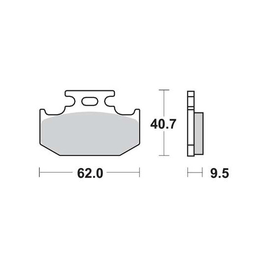 TRW MOTO sada brzdových destiček, kotoučová brzda CANNONDALE MX 400, 440 00-03, KAWASAKI KDX 200, 250 89-94, KLX 650R, 650, 250R, 250 93-02, KR 500 ES 93, KX 500, 125, 250 89-95, SUZUKI DR 350SE, 350S, 250SE, 350, 650SE, 350SH, 350R 90-03, DR-Z 250 01-07,