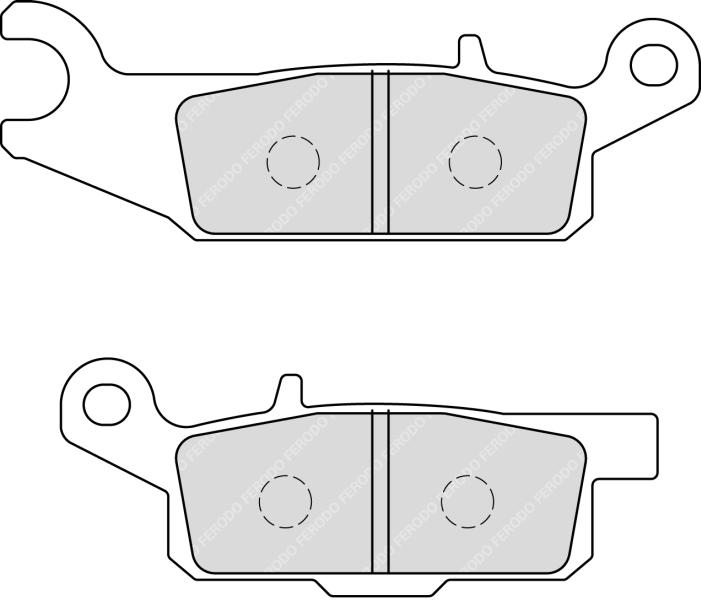FERODO sada brzdových destiček, kotoučová brzda YAMAHA YFM 550F (GRIZZLY FL AUTO 4X4 EPS), 550F (GRIZZLY FI AUTO 4X4), 700F (GRIZZLY FL AUTO 4X4 EPS), 700F (GRIZZLY FL AUTO 4X4), 700 (GRIZZLY) 06-14 (B00QF4TAWO)