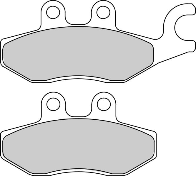 FERODO sada brzdových destiček, kotoučová brzda PIAGGIO/VESPA CARNABY 125 08, CRUISER 300 IE 08, X-EVO 250IE, 400IE 08, X7 250 08, X9 250 (EVOLUTION), 125 (EVOL.) 04-05