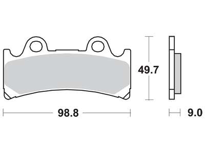 TRW MOTO sada brzdových destiček, kotoučová brzda TRIUMPH DAYTONA 900 SUP.III 94-96, YAMAHA FZR 1000 (GENESIS EXUP) 94-95, YZF 750 R, SP 93-98 (B0053APSC2, 07YA3208, 07YA32SC, FDB864CP911, FDB864ST, MCB656SRQ)