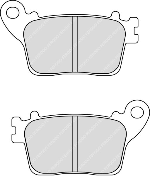 FERODO sada brzdových destiček, kotoučová brzda HONDA CBR 600 RR, RR ABS 07-13, KAWASAKI ZX-6R 636 19, SUZUKI GSX-R 1000 ABS 09-19 (FDB2221P)