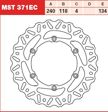 TRW MOTO brzdový kotouč SUZUKI DR-Z 400 E, SM, SMU 05-08, RM 125, 250 05-12 (B00L36DBAG, MST371, 69211 37F10, 69211 37F20)