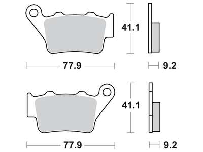 TRW MOTO sada brzdových destiček, kotoučová brzda ALFER VR 250 (ENDURO) 98-05, VRE 125 4T 00, APRILIA PEGASO 650 (TRAIL), (FACTORY) 06-10, BENELLI BX 500 (ENDURO), 449 (CROSS) 08-10, CCM 604 600 E (SPORT), E (SUPERMOTO) 99-02, DS 644, 404, 450 03-09, R 65