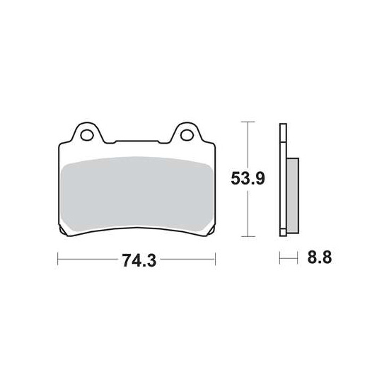 TRW MOTO sada brzdových destiček, kotoučová brzda YAMAHA FJ 1200 A (ABS) 91-94, TRX 850 96-99, XJR 1200 SP 96-98, XVZ 1300 (ROYAL STAR), CT (ROYAL STAR TOUR DELUXE), A (ROYAL STAR), AT (ROY.STAR TOUR CLAS.), T (VENTURE ROYALE), TD (VENTURE ROYALE), BOULEV