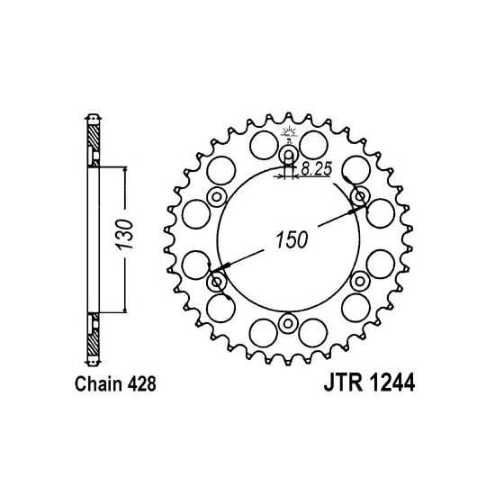 JT SPROCKETS řetězová rozeta HONDA VT 250 (SPADA) 88, VTR 250 89-90