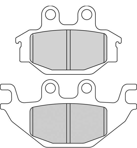 FERODO sada brzdových destiček, kotoučová brzda ADLY 320 320 S, U 07, 500 500 S 08, ATV 300 (SPORT) 07, ARCTIC CAT DVX 2502 X4 06, CPI XS 250 06, KAWASAKI KVF 300 BRUTE FORCE, (BRUTE FORCE 2X4) 13-18, KYMCO AGILITY 300 I ABS MAXI 15, KXR 250 (SPORT) 04-07
