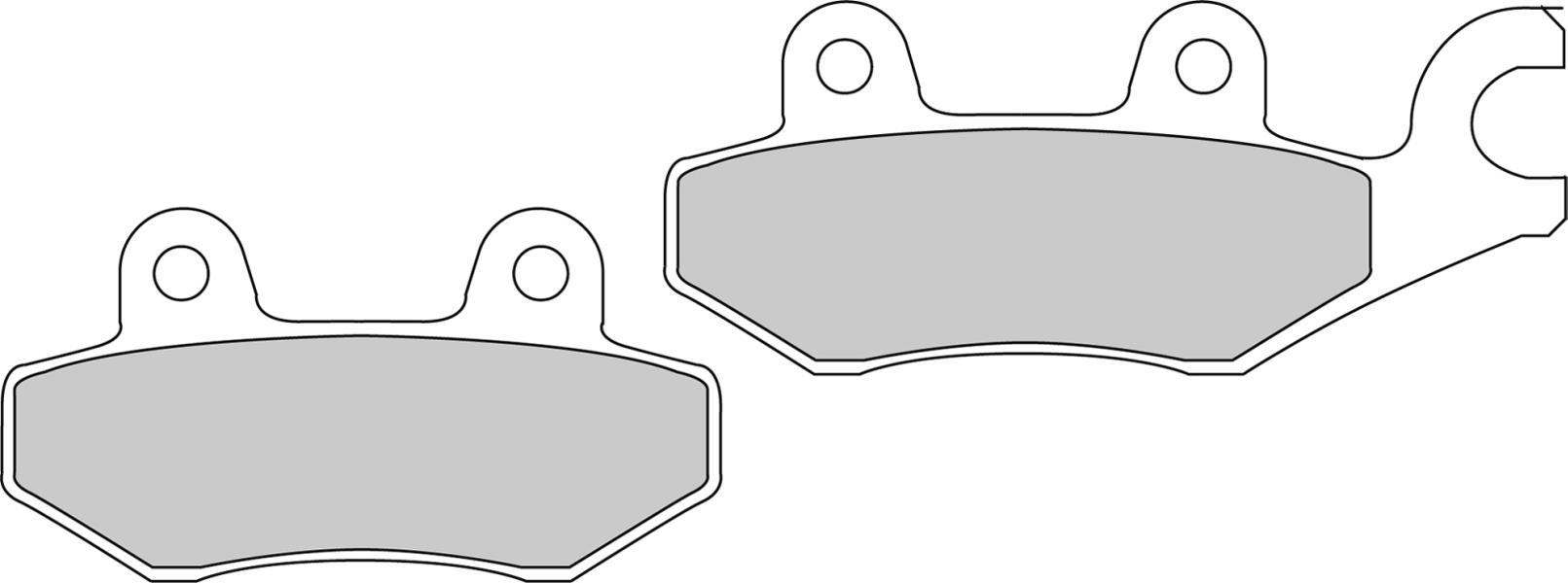 FERODO sada brzdových destiček, kotoučová brzda BENELLI CAFFENERO 250 (LEFT) 06, CAGIVA CANYON 500, 600 96-05, ELEFANT 900 IE GT, IE (LUCKY EXPL.), E AC (LUCKY EXPL.) 91-96, GRAN 900 99-00, NAVIGATOR 1000 (TOURING) 00-05, DAELIM ROADWIN 125 04-07, HONDA N