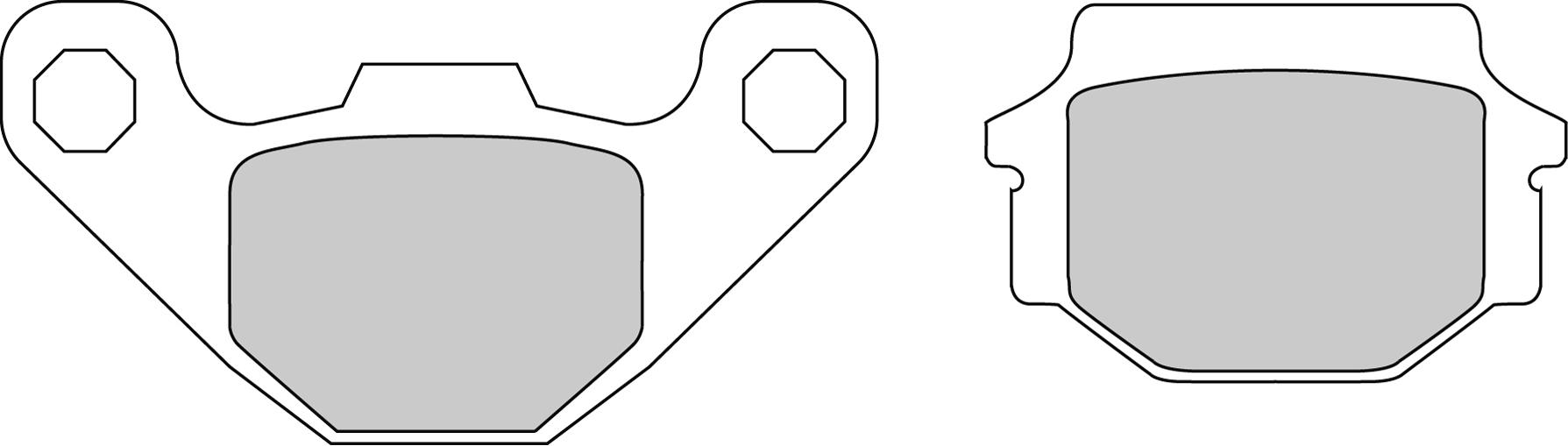 FERODO sada brzdových destiček, kotoučová brzda APRILIA SCARABEO 50 2T, 4T 4V, 2T RST (STREET), 4T, 2T (STREET) 10-18, DERBI SENDA 50 R (X-TREME), SM (X-TREME), SM (X-TREME), SM DRD (RACING) 11-19, FANTIC RAIDER 50 .1 81-86, STRADA 50 82, KRAM IT ER 125RV