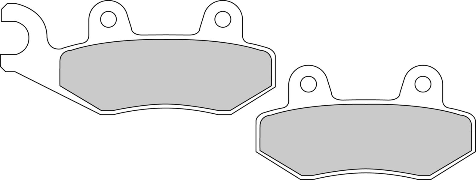 FERODO sada brzdových destiček, kotoučová brzda ATK 250 250 LC, AC 89-95, 260 260 LC 95, APRILIA SX 50 14-15, BENELLI CAFFENERO 250 (RIGHT) 06, MACIS 125, 150 10, CAGIVA CANYON 500 98-05, WR 125 93, DERBI SENDA 50 R DRD (RACING) 11, HONDA CA 125 REBEL 95-