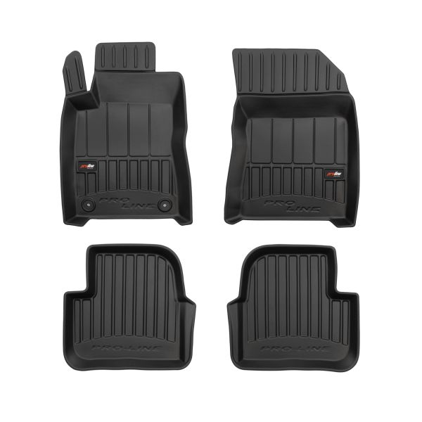 Set 5 covorase auto CITROEN C3 III (SX) din 2019-2023, cu covoras tunel median, cauciuc, 4x Stickere auto cu CITROEN
