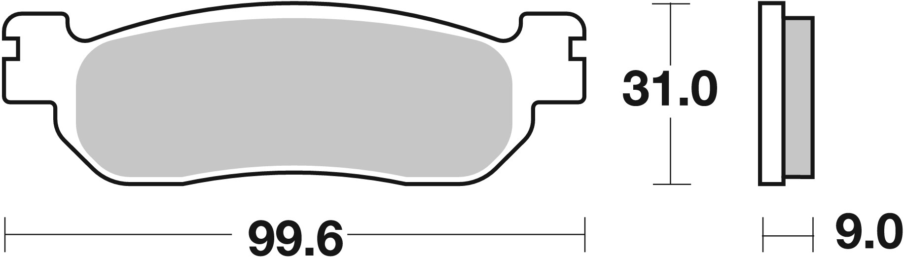BREMBO sada brzdových destiček, kotoučová brzda YAMAHA TW 125 (TRAILWAY) 99-03, YP 250 (MAJESTY) 00-02, YZF-R1 1000 02-03, YZF-R6 600 99-02 (MT07YA37SP)