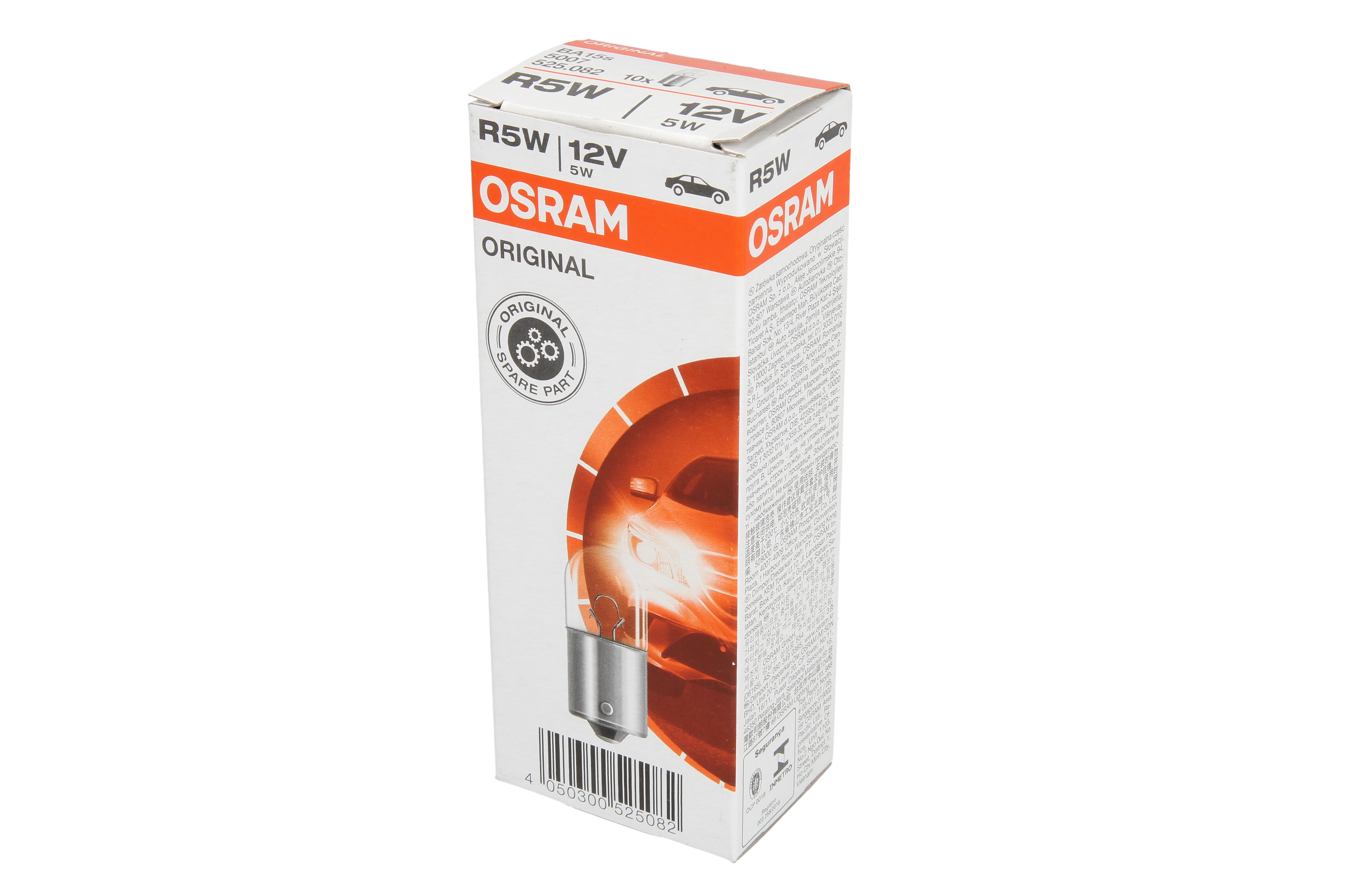 Автолампа 5W R5W 12V 5W BA15S/КРАТН. X10 OSRAM (5007) osram фото 5