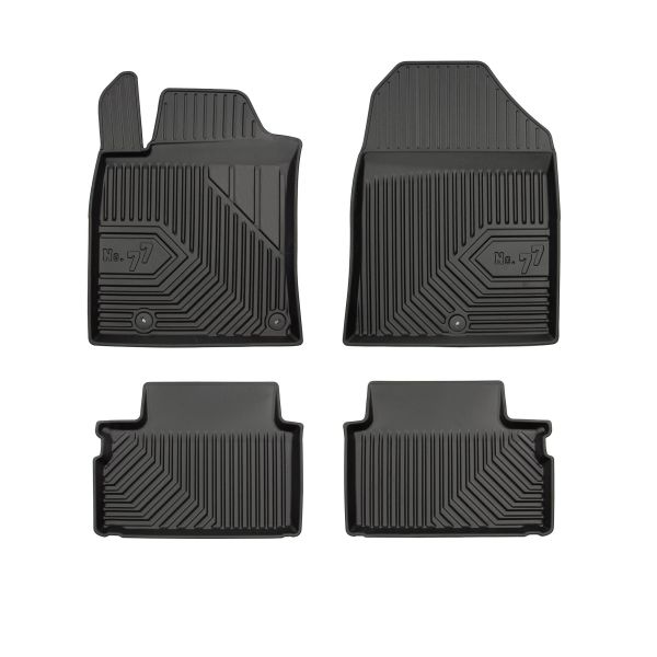 Set 5 covorase auto KIA CEED (CD) din 2006-2014, cu covoras tunel median, cauciuc, 4x Stickere auto cu KIA