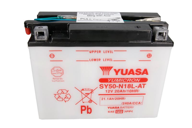 YUASA startovací baterie CAGIVA CITY 50 (LUCKY EXPL.) 94-97, DUCATI GTL 500 74-79, GTV 500 77-79, SPORT 500 (DESMO), (TWIN) 78-83, GAS GAS PAMPERA 320, 250 96-01, KAWASAKI ZG 1200 (VOYAGER XIII) 89-03, SUZUKI GV 1400 (CAVALCADE) 86-88, YAMAHA XJ 1100 (MAX