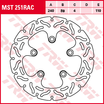 TRW MOTO brzdový kotouč KAWASAKI J300 300 14-18, SUZUKI GSF 1200 (BANDIT), 600S (BANDIT), 650S (BANDIT), 600 (BANDIT), 1200S (BANDIT), 650 (BANDIT), 650SA (BANDIT ABS), 650A (BANDIT ABS) 94-06, GSX 1300R (HAYABUSA), 1200 (INAZUMA), 750F, 600F, 750 98-07,