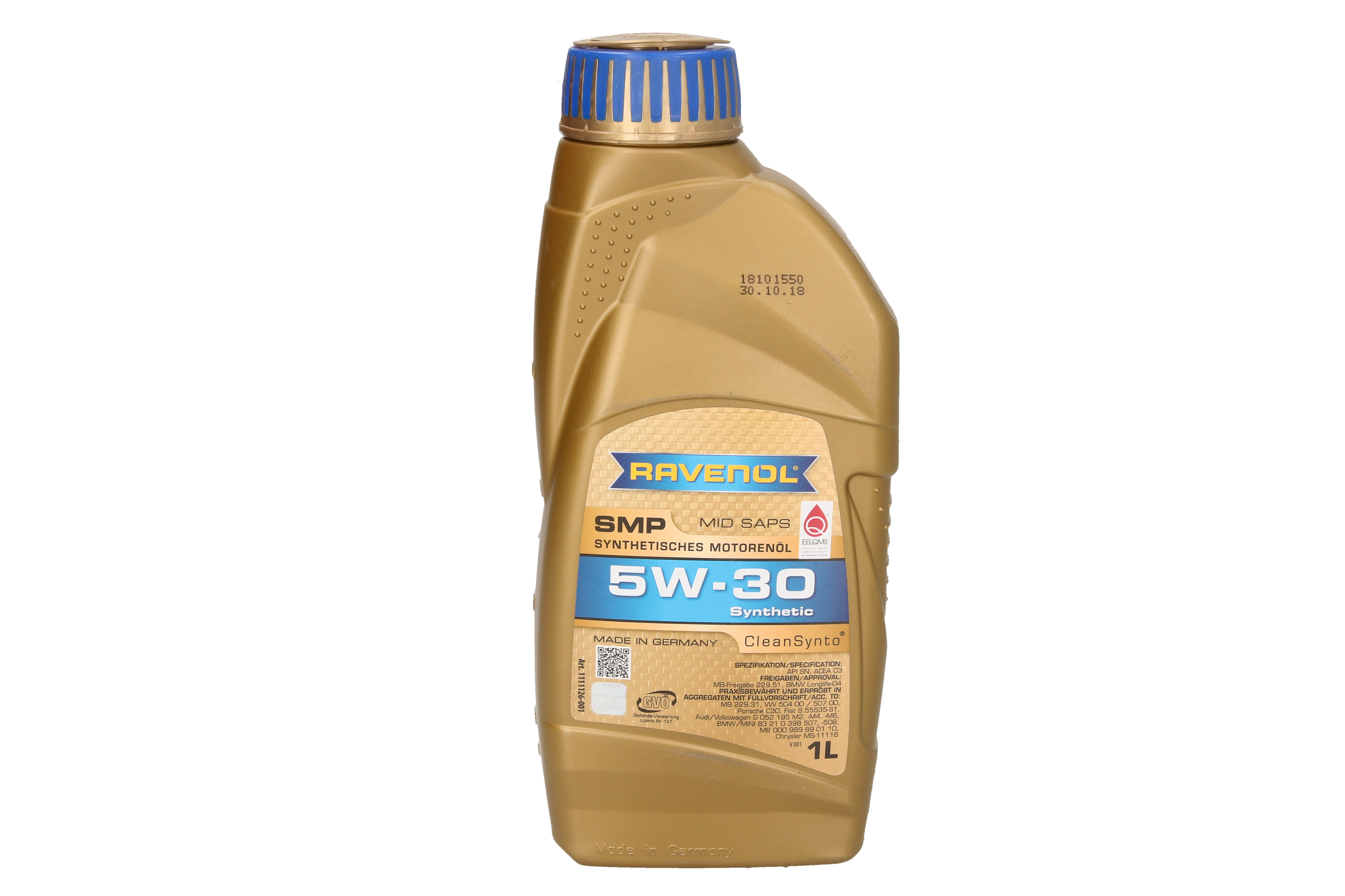 Моторна олива Cleansynto (1L) ,API SN, ACEA C3, BMW 8321 0398 507, BMW 8321 0398 508, BMW LL-04, CHRYSLER MS-11106, FIAT 9.55535 S1, MB 000989890110, MB 229.31, MB 229.51, PORSCHE C30, STELLANTIS FPW