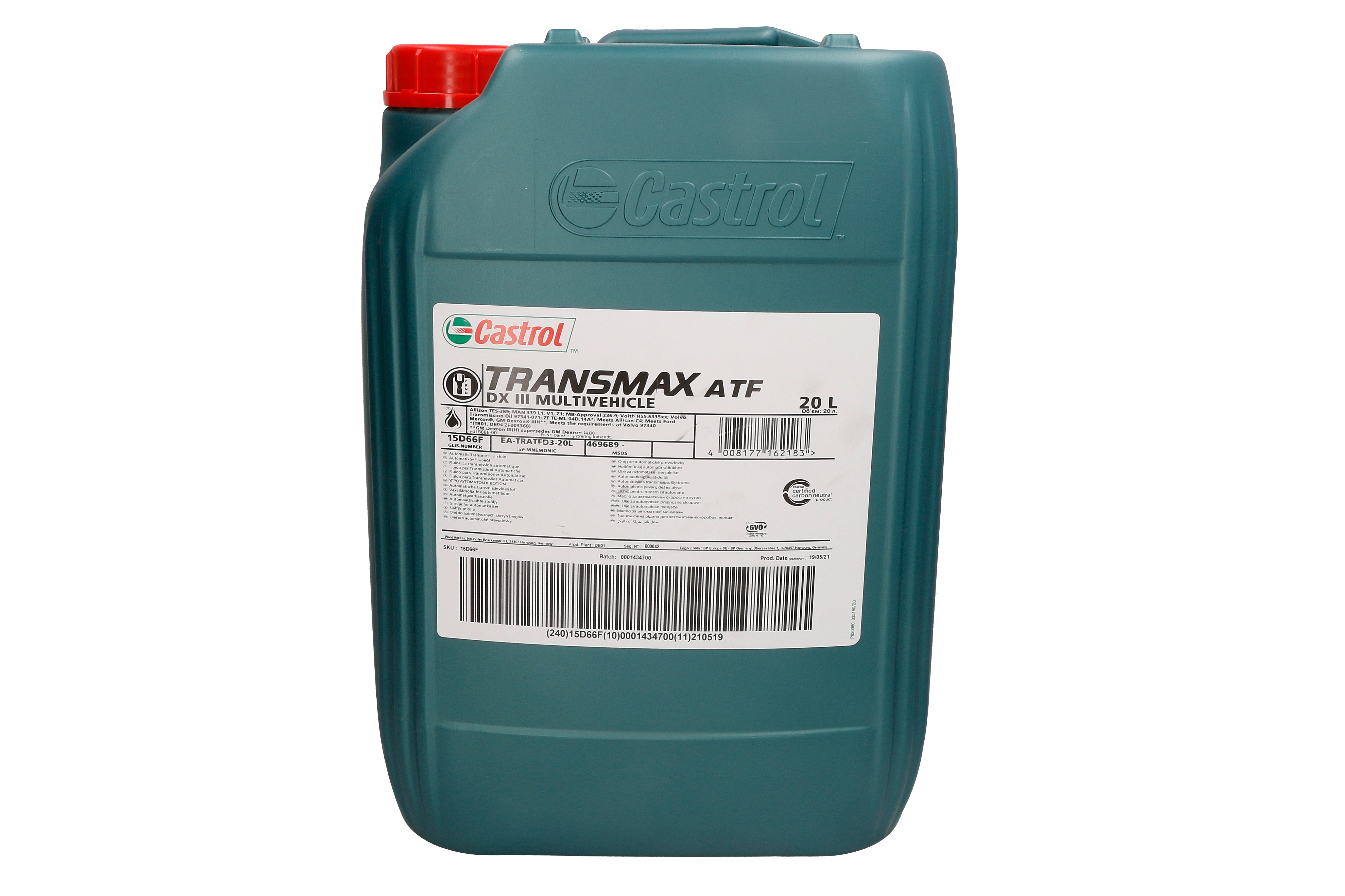 Олива для автоматичних трансмісій TRANSMAX ATF (1L) , ALLISON 2200 HS, ALLISON 2200 RDS, ALLISON 2500 HS, ALLISON 2500 RDS, ALLISON 3000 RDS, ALLISON 3500 RDS, ALLISON B300R, ALLISON C4, ALLISON HD470