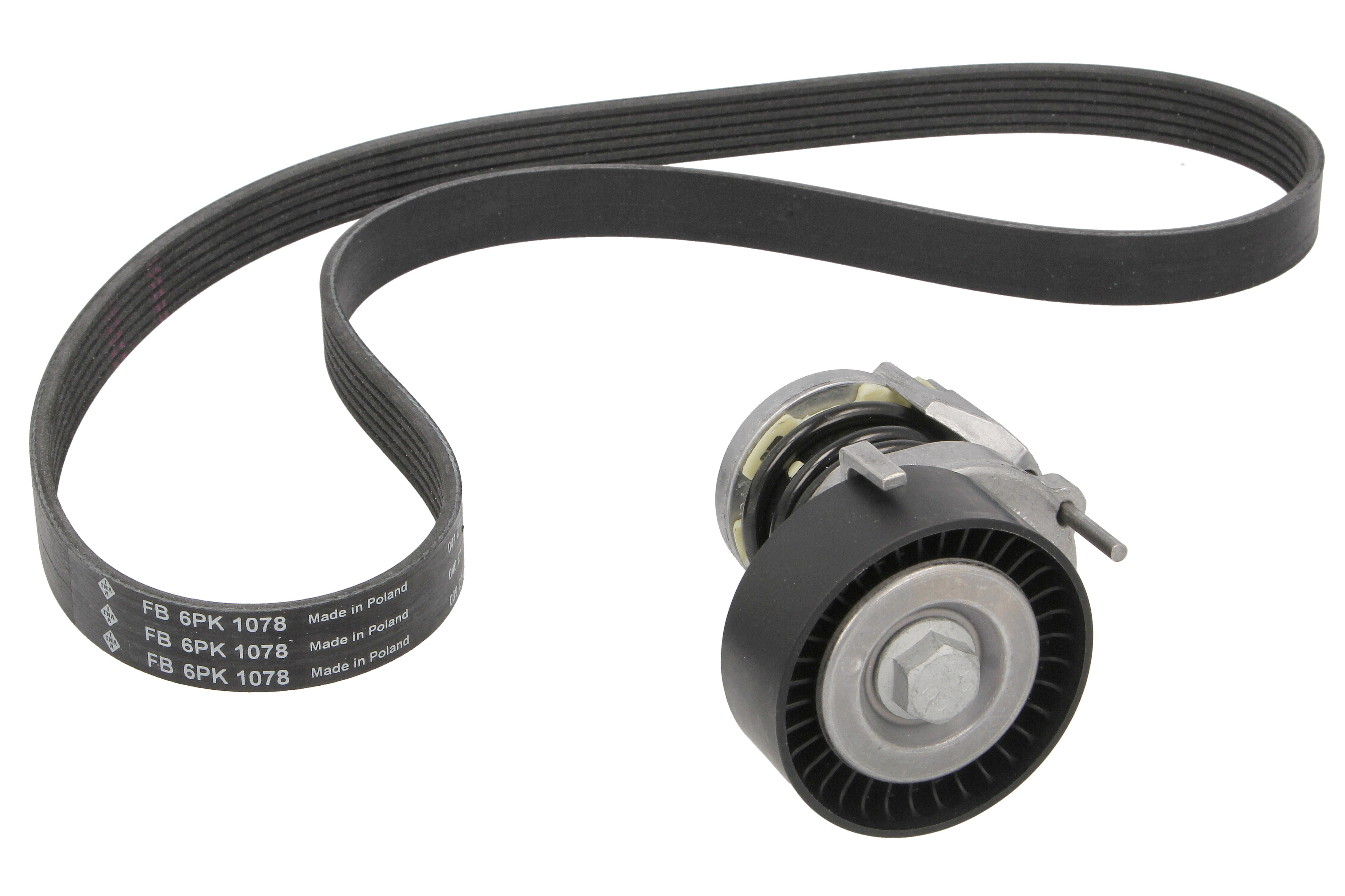 Комплект ремня генератора Audi A2/Seat Ibiza/Skoda Fabia/VW Golf/Polo 1.4/1.6/1.6FSI 97- (6PK 1078) фото 12
