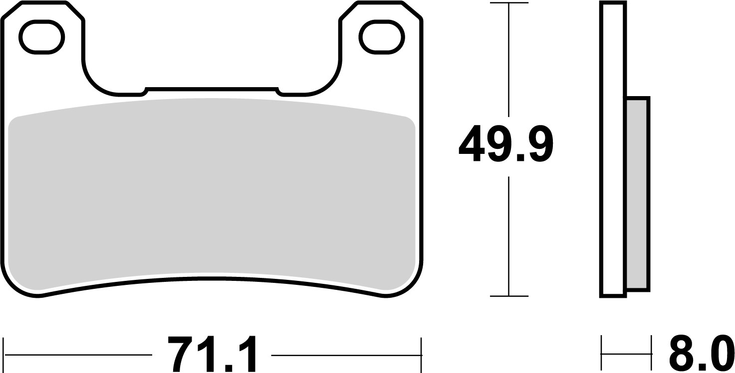 BREMBO sada brzdových destiček, kotoučová brzda KAWASAKI KLE 650 (VERSYS ABS), (VERSYS) 16, Z 1000 16, SUZUKI GSX 1300 R (HAYABUSA) 08-11, GSX-R 1000, 600, 750 04-12 (07SU27SC, MCB752SRQ)