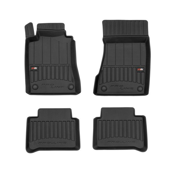 Set 5 covorase auto MERCEDES-BENZ E-CLASS (W211) din 2009-2016, cu covoras tunel median, cauciuc, 4x Stickere auto cu MERCEDES-BENZ