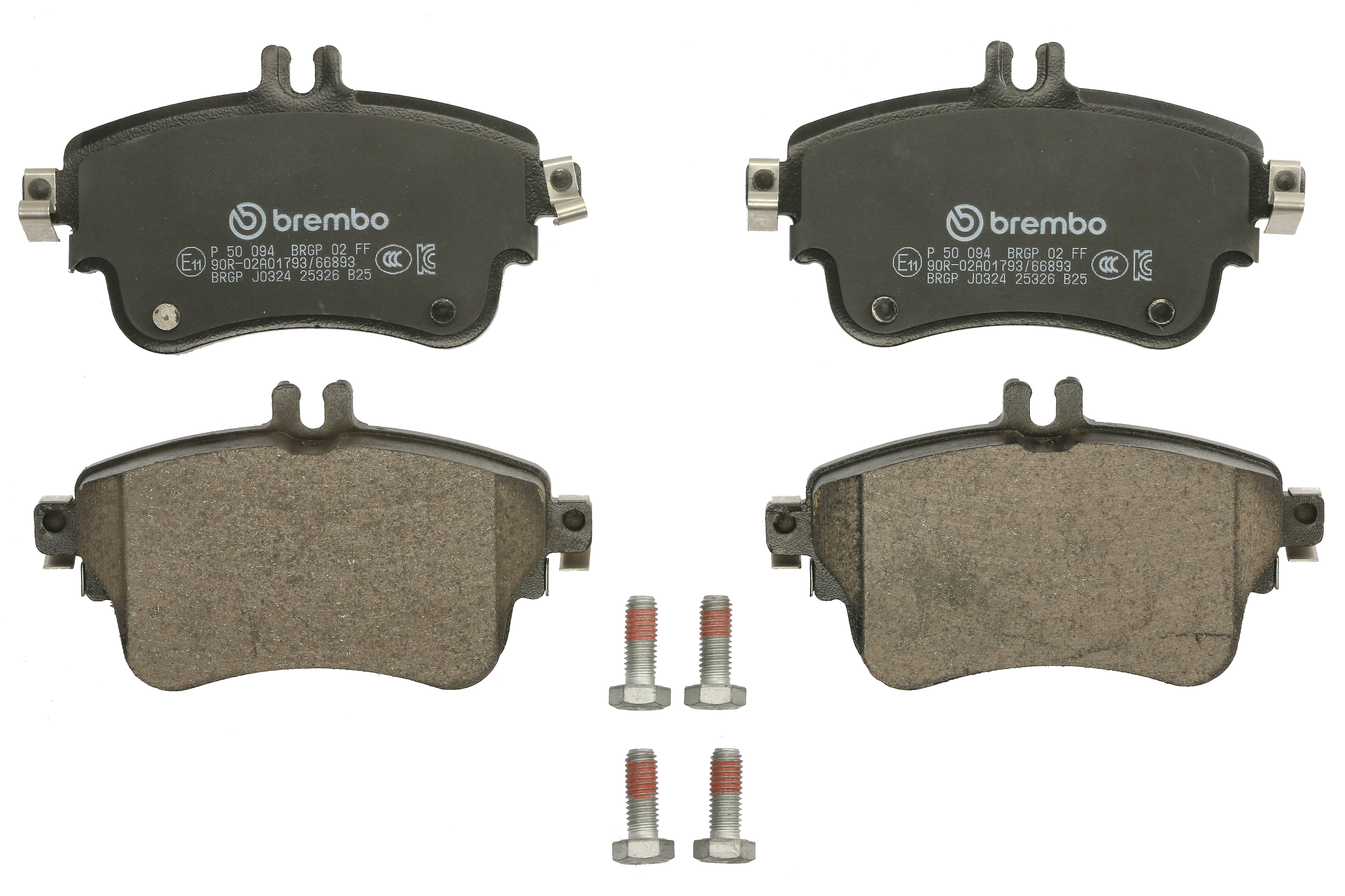 Колодки гальмівні дискові MB B-CLASS SPORTS TOURER (W246, W242) 1.8 2011.10-2018.12 BREMBO (P50094) BREMBO фото 3